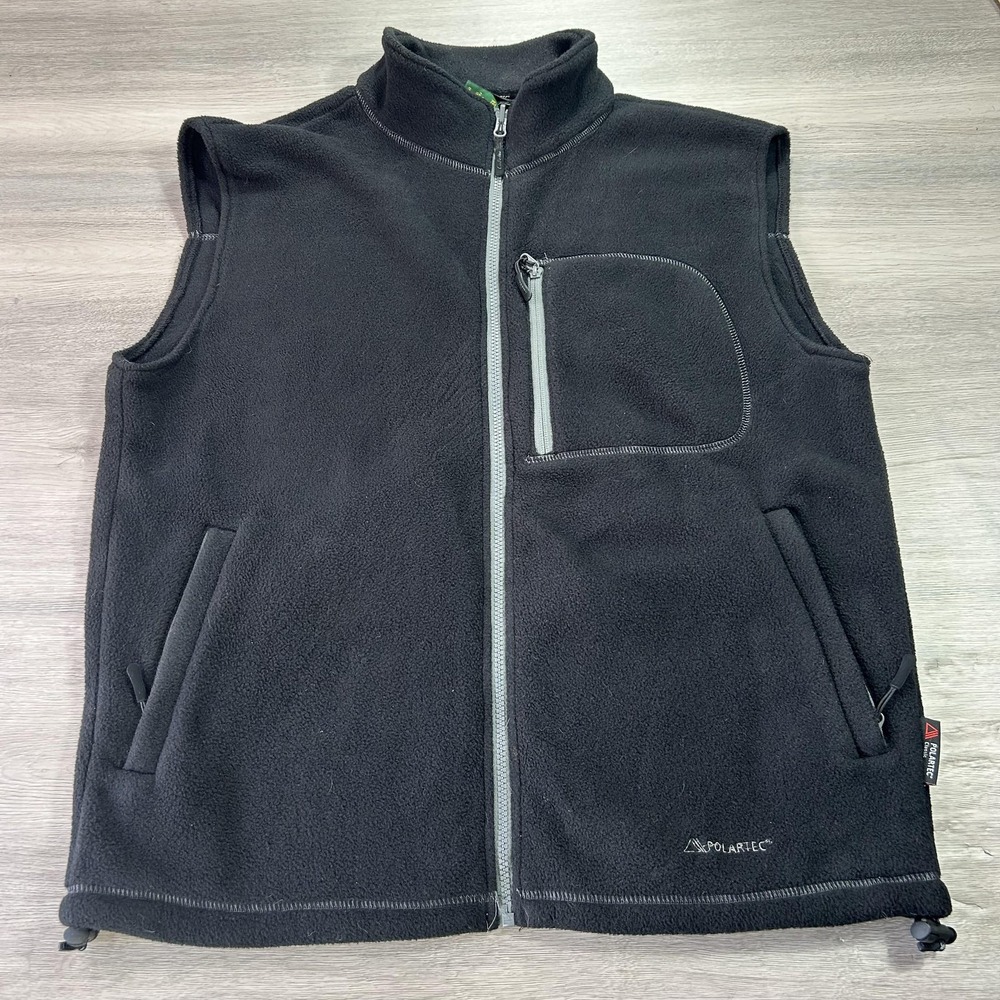 Cabela's Vest Mens Large‎ Polartec Fleece Outdoors Full Zip Sleeveless Hiking